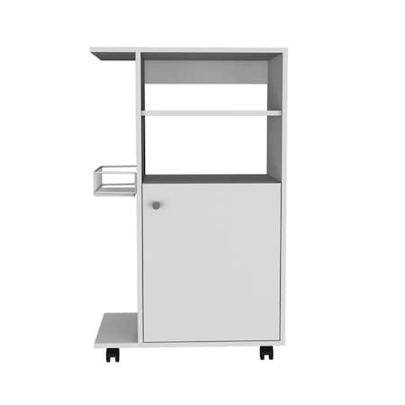 Gfancy Fixtures Contemporary Rolling Kitchen Cart, White GF3103472